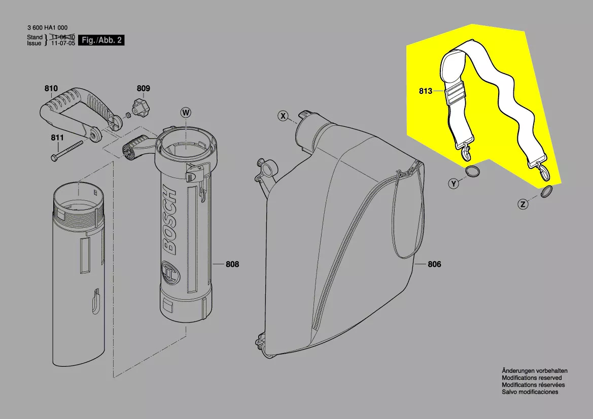 bretelle de portage réf. F 016 F04 199 Bosch